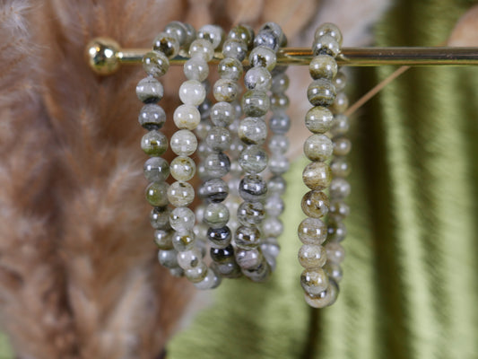 Green Tourmaline in Quartz Bracelet