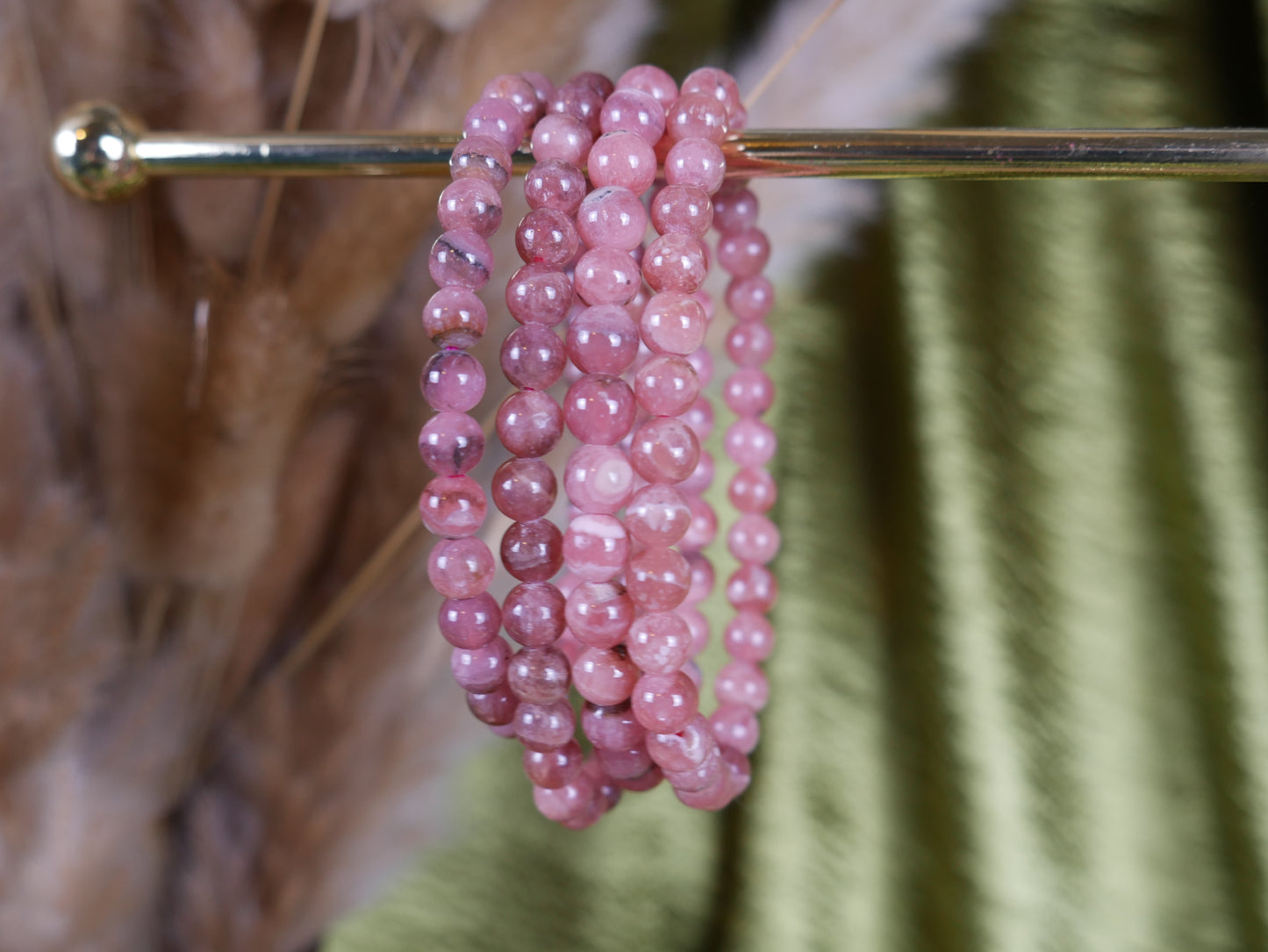 Gel Rhodochrosite Bracelet