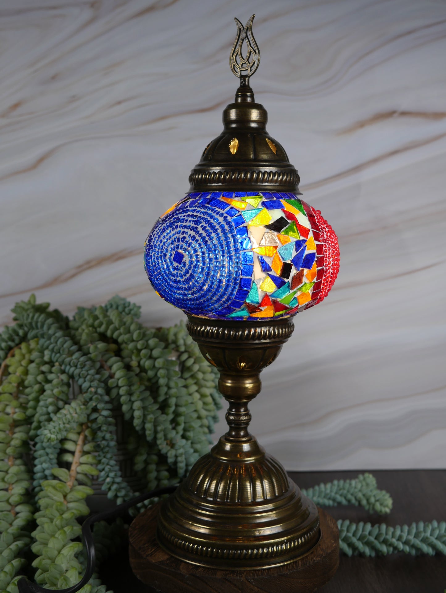 Turkish Lamp - Red and Blue