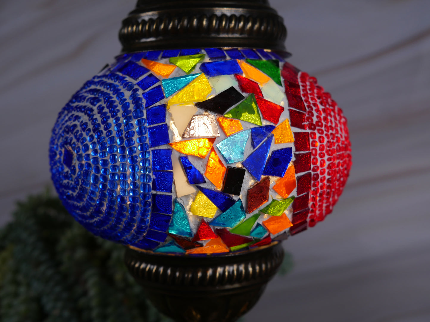 Turkish Lamp - Red and Blue