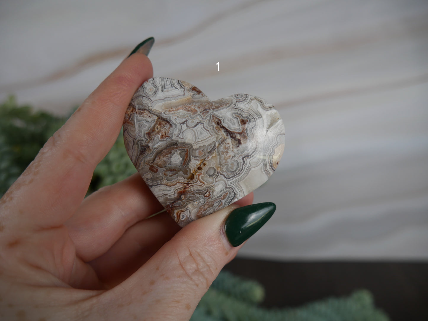 Mexican Crazy Lace Agate Heart [various]