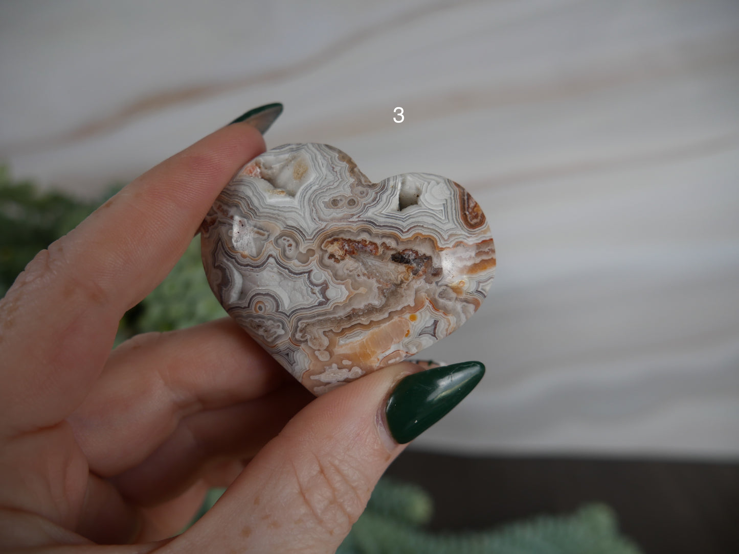 Mexican Crazy Lace Agate Heart [various]