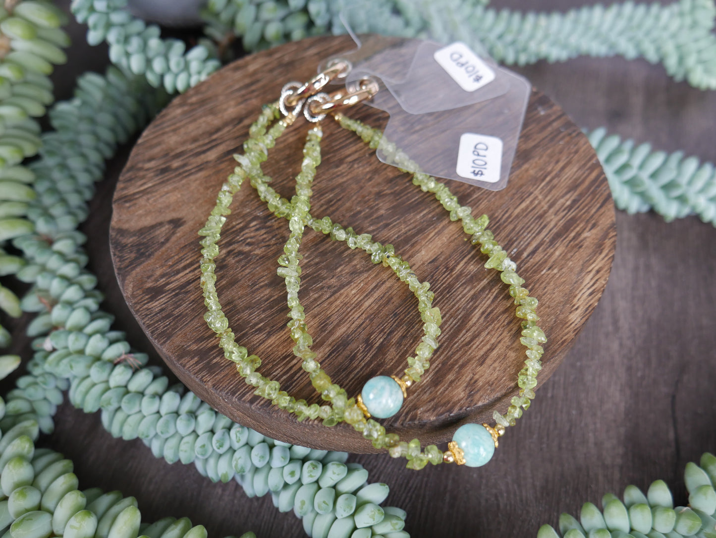 Peridot & Amazonite Phone Chain