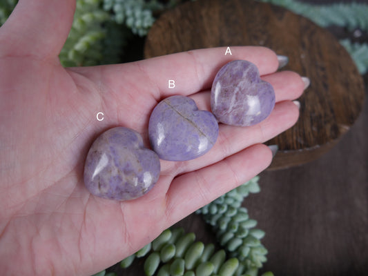 Turkish Lavender Jade Heart