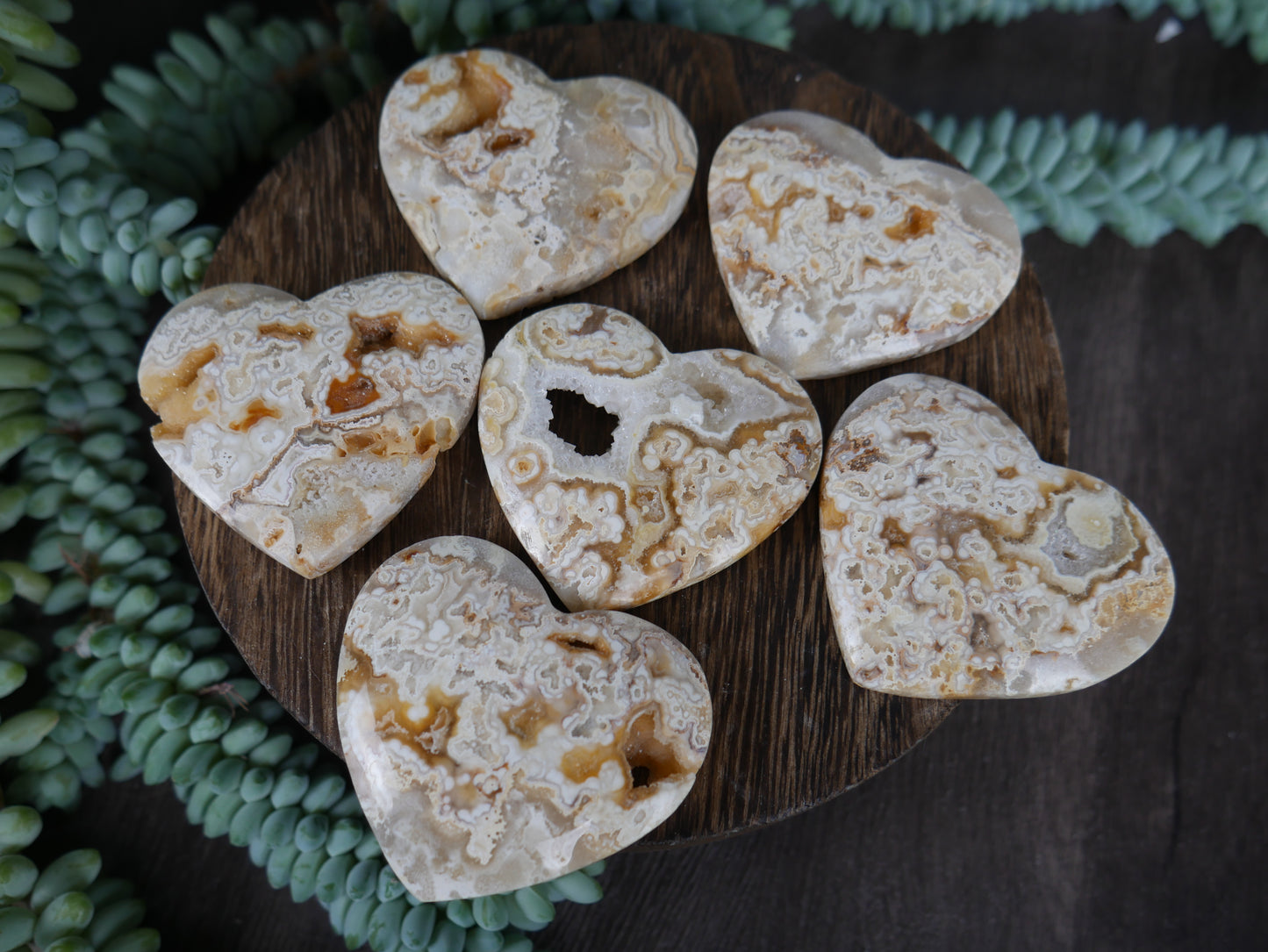 Crazy Lace Agate Heart [various]