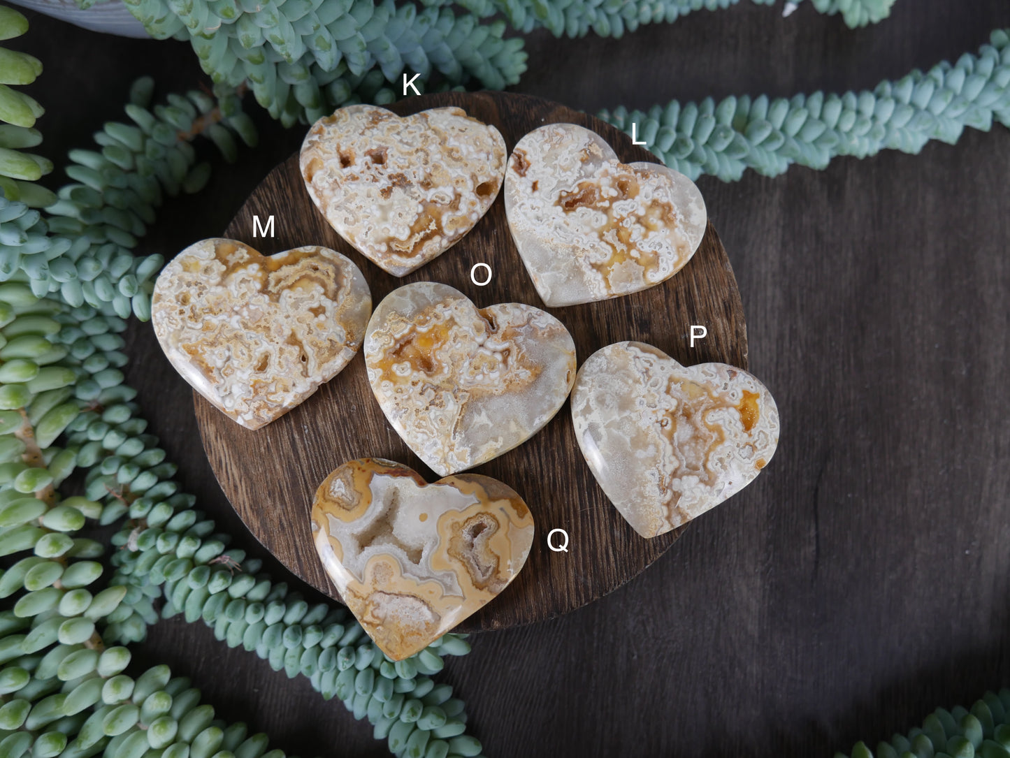 Crazy Lace Agate Heart [various]