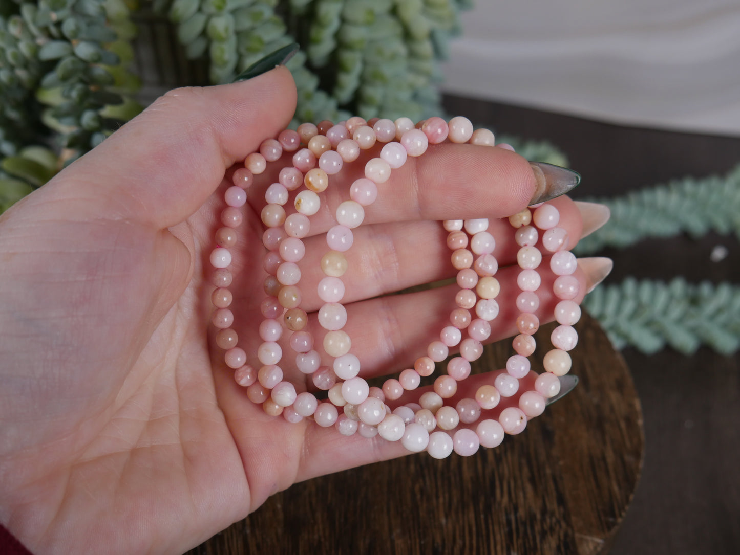 Pink Opal Bracelet - 5/6 mm