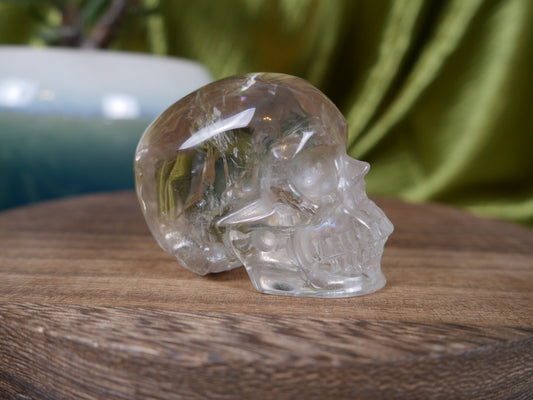 Clear Quartz Skulls with Rainbows