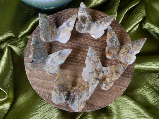 Moss Agate 3D Butterfly [various]