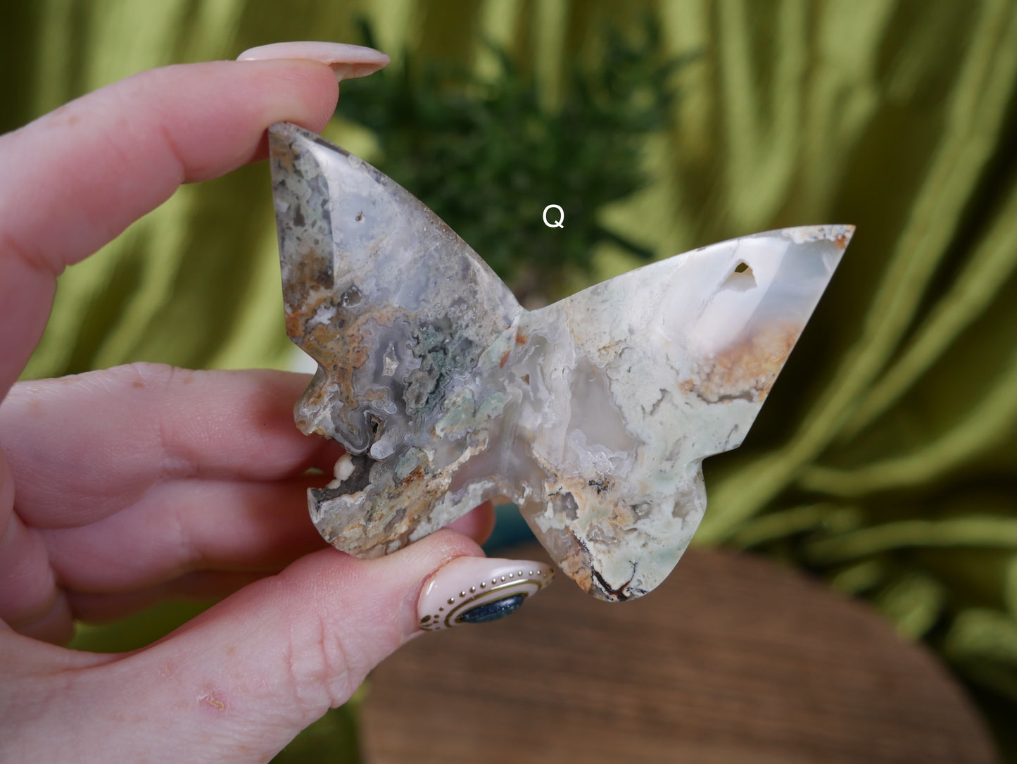 Moss Agate 3D Butterfly [various]