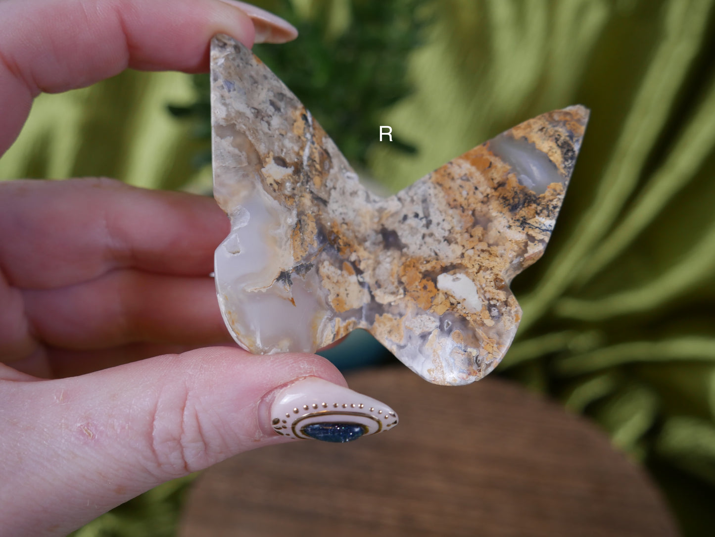 Moss Agate 3D Butterfly [various]