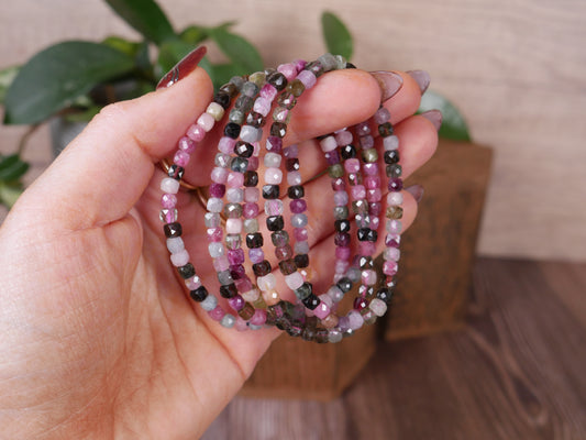 Multicolor Tourmaline Faceted Bracelet