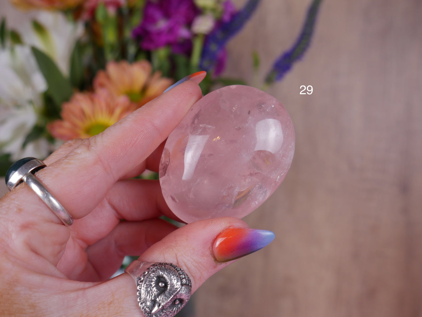 Brazil Rose Quartz Palms [30's]