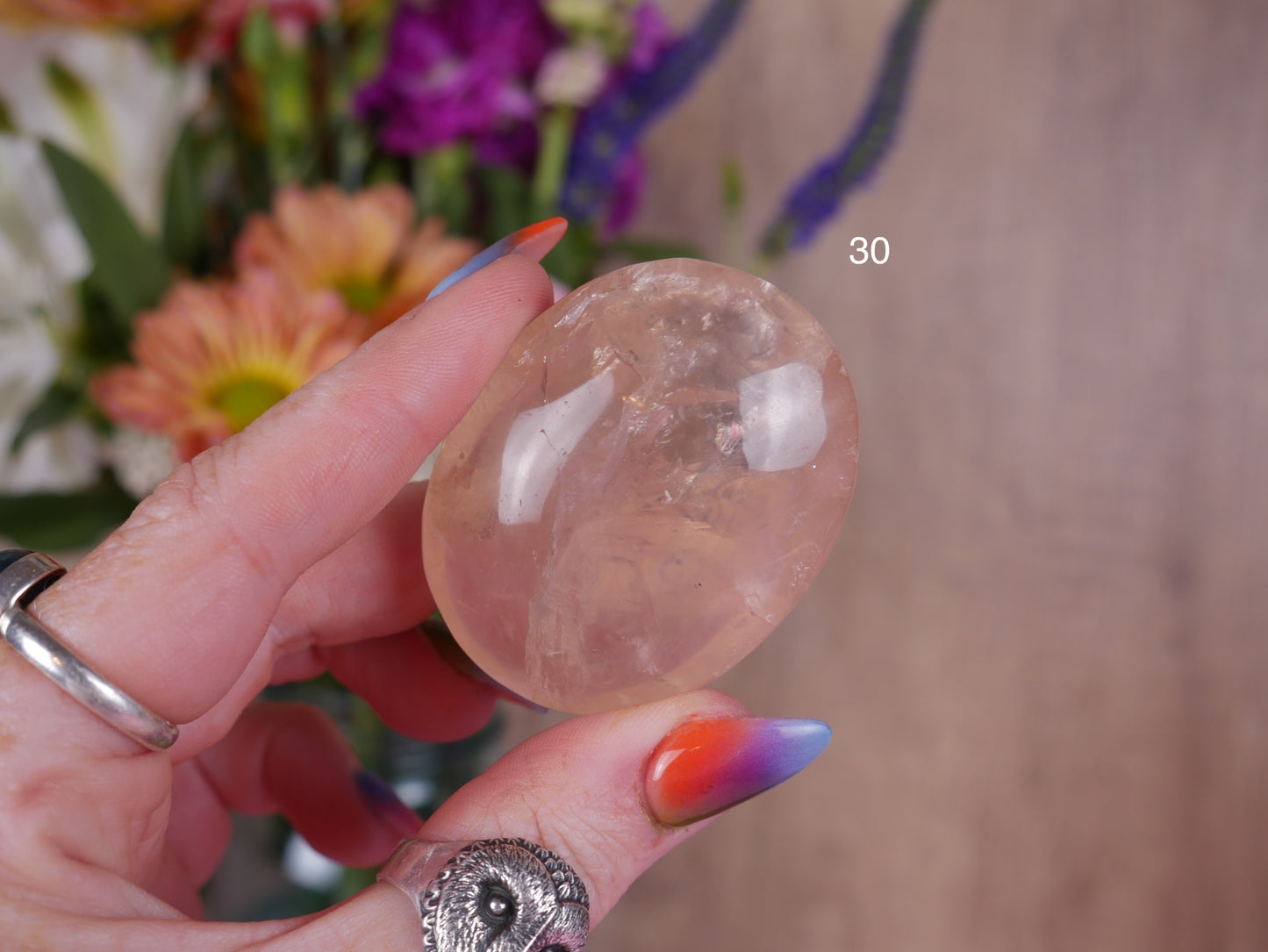 Brazil Rose Quartz Palms [30's]