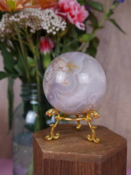 Flower Agate Sphere #11