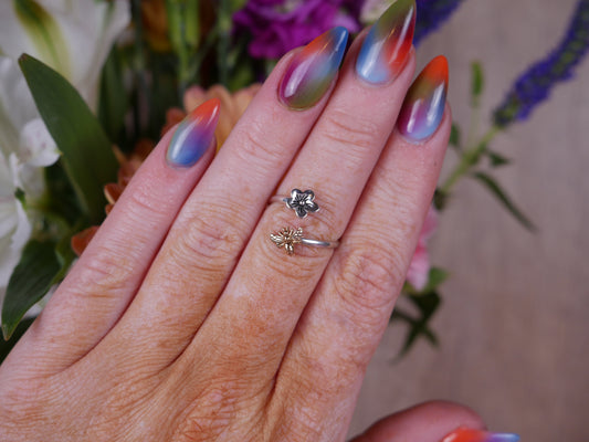 Bee and Flower Ring