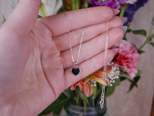 Black Tourmaline Heart Necklace
