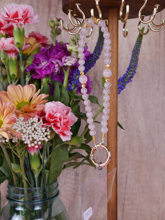 Rose Quartz Phone Chain