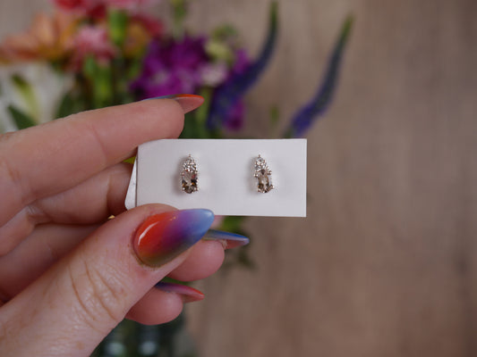 Baby Pink Tourmaline Studs