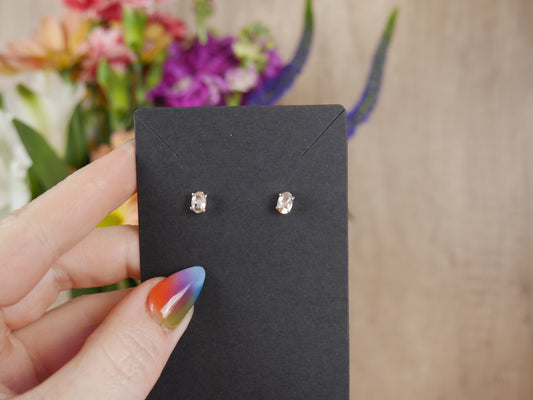 Morganite Studs
