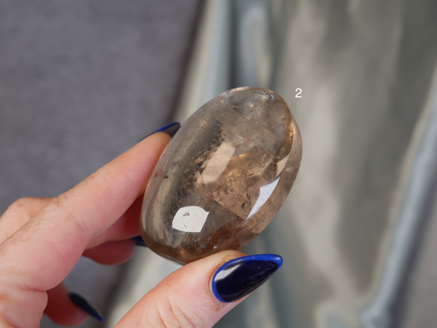 Smokey Lemurian Palm Stone [various]