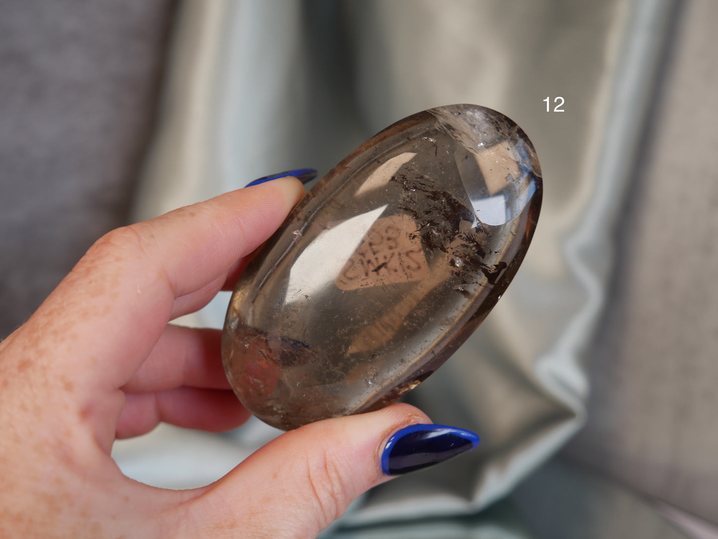 Smokey Lemurian Palm Stone [various]