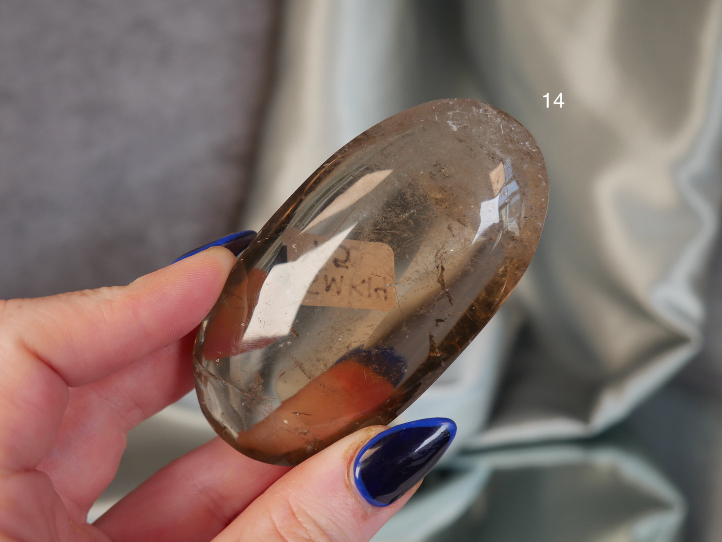 Smokey Lemurian Palm Stone [various]