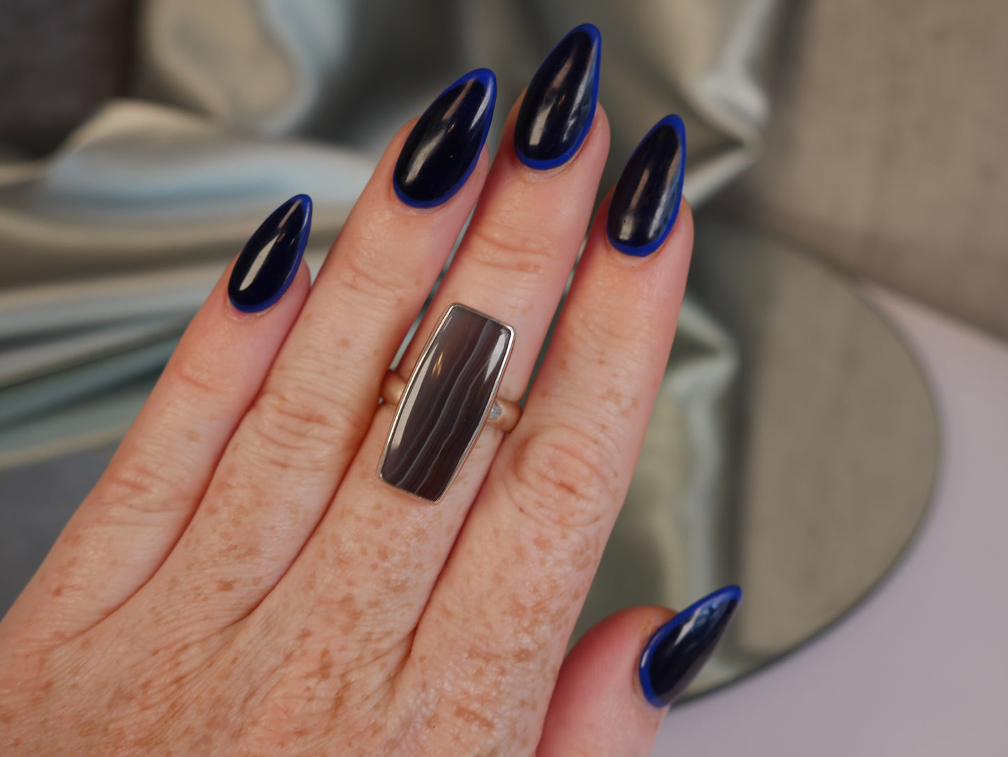 Botswana Agate Ring - Rectangle