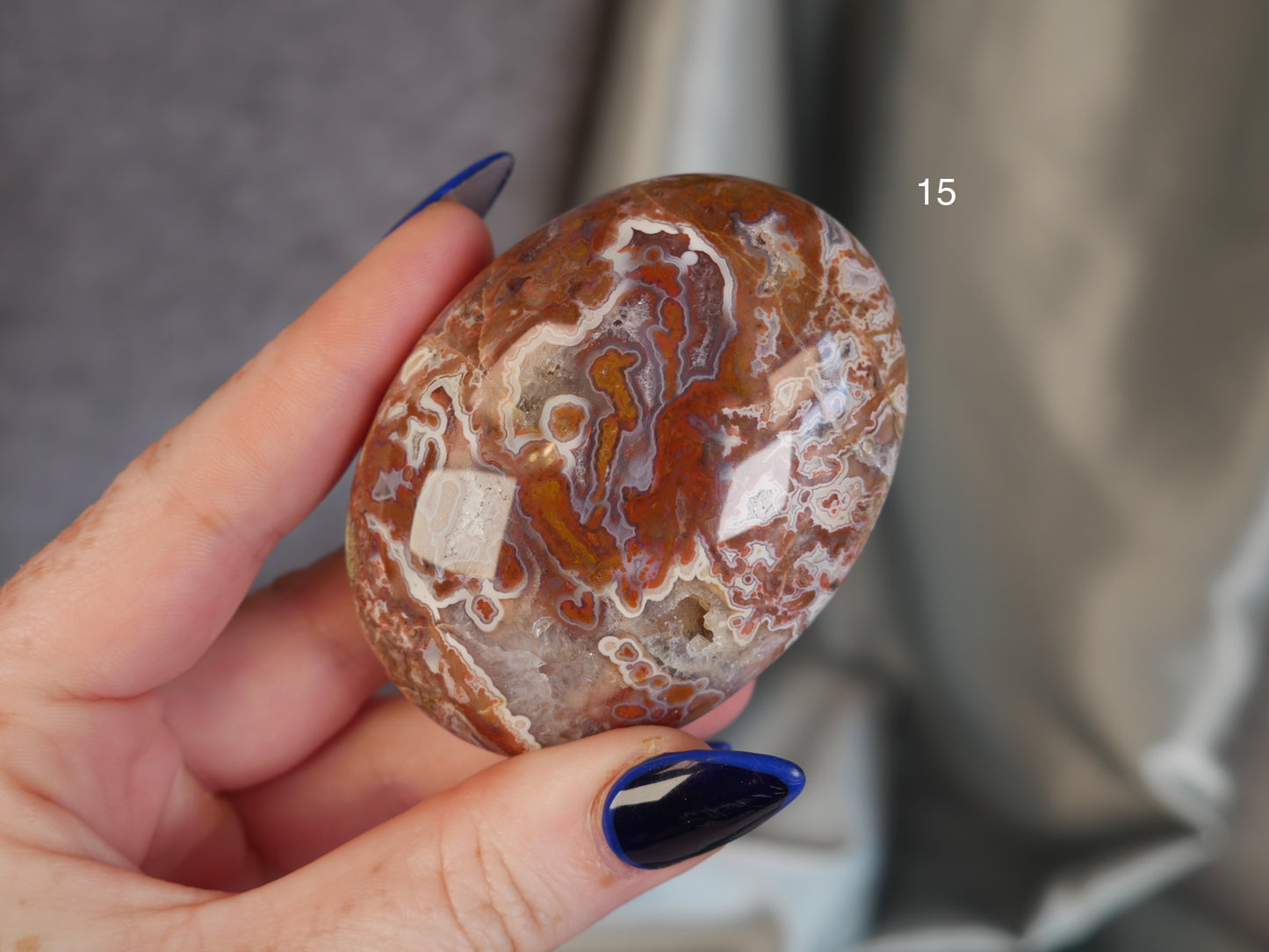 Red Moss Agate Palm Stone [various]