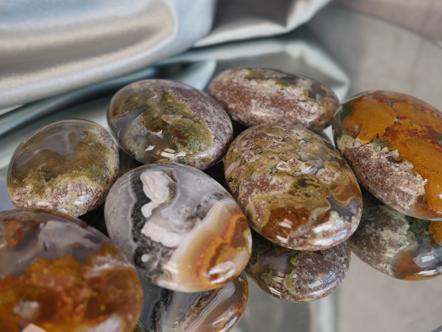 Scenic Moss Agate Palm Stone [various]