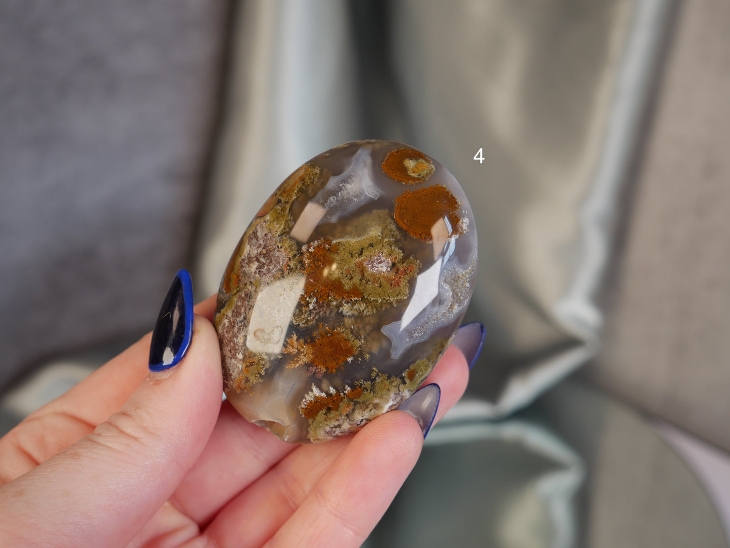 Scenic Moss Agate Palm Stone [various]