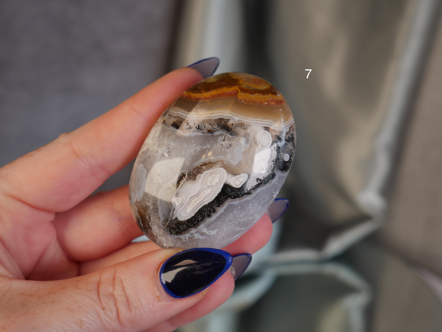 Scenic Moss Agate Palm Stone [various]