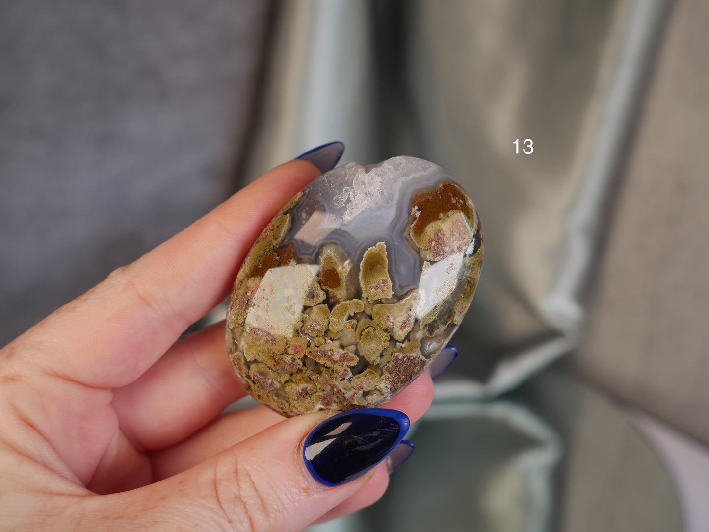 Scenic Moss Agate Palm Stone [various]