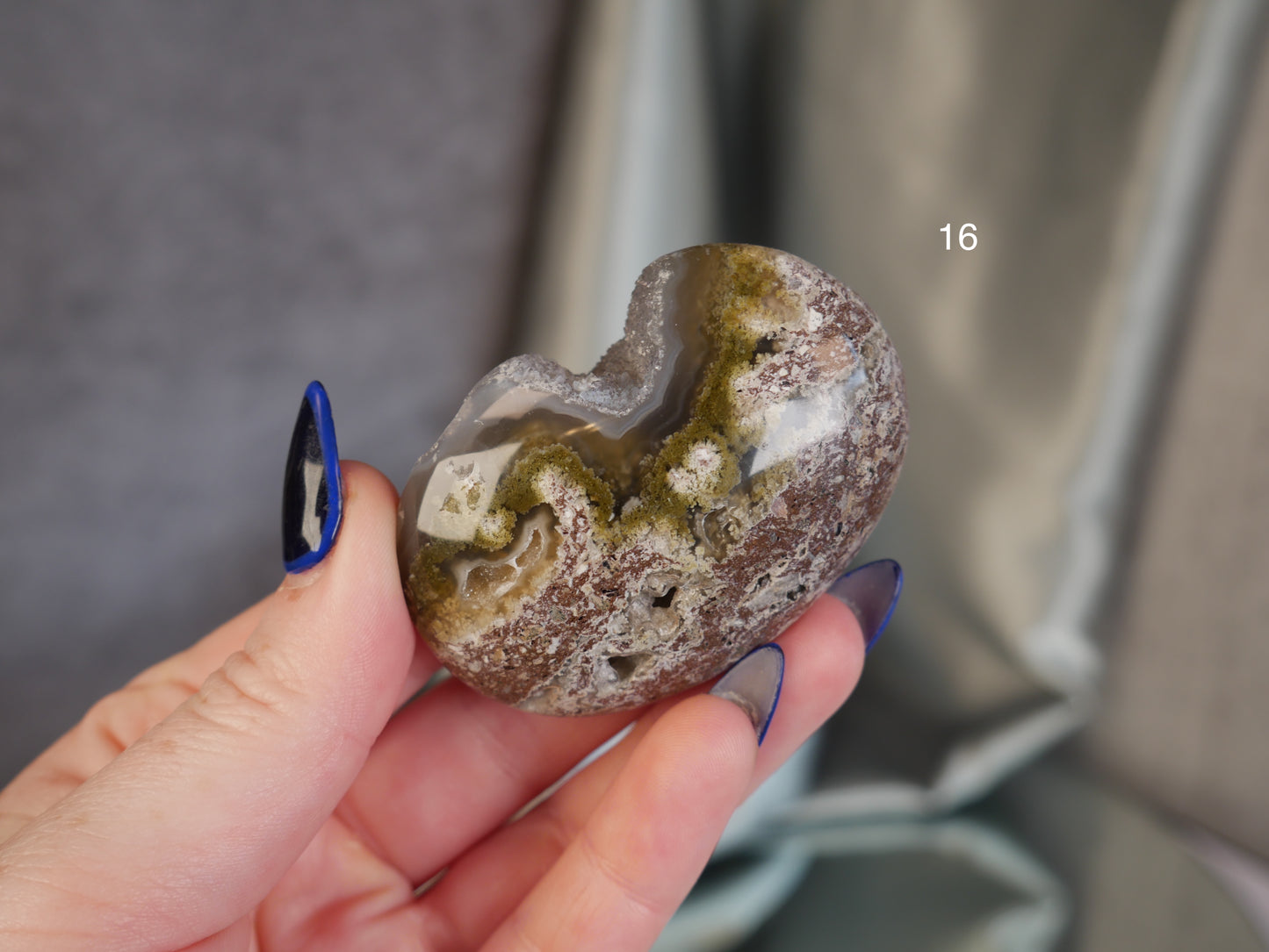 Scenic Moss Agate Palm Stone [various]