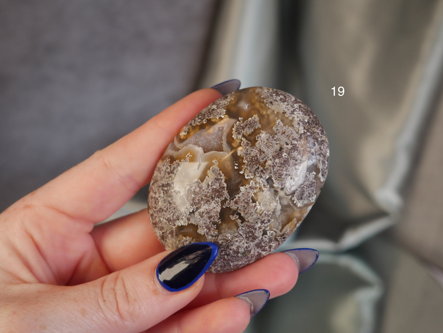 Scenic Moss Agate Palm Stone [various]