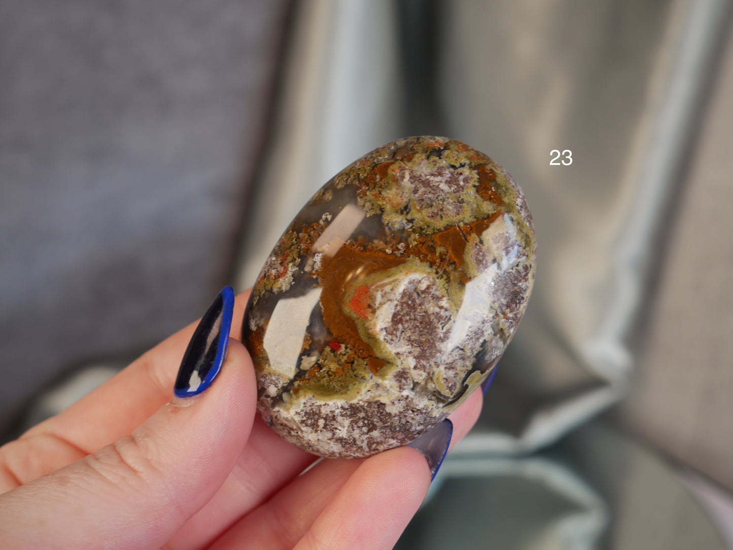 Scenic Moss Agate Palm Stone [various]