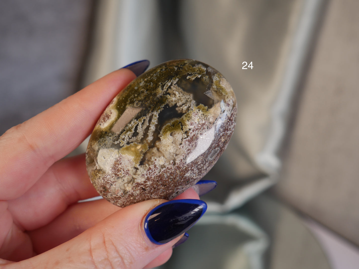 Scenic Moss Agate Palm Stone [various]