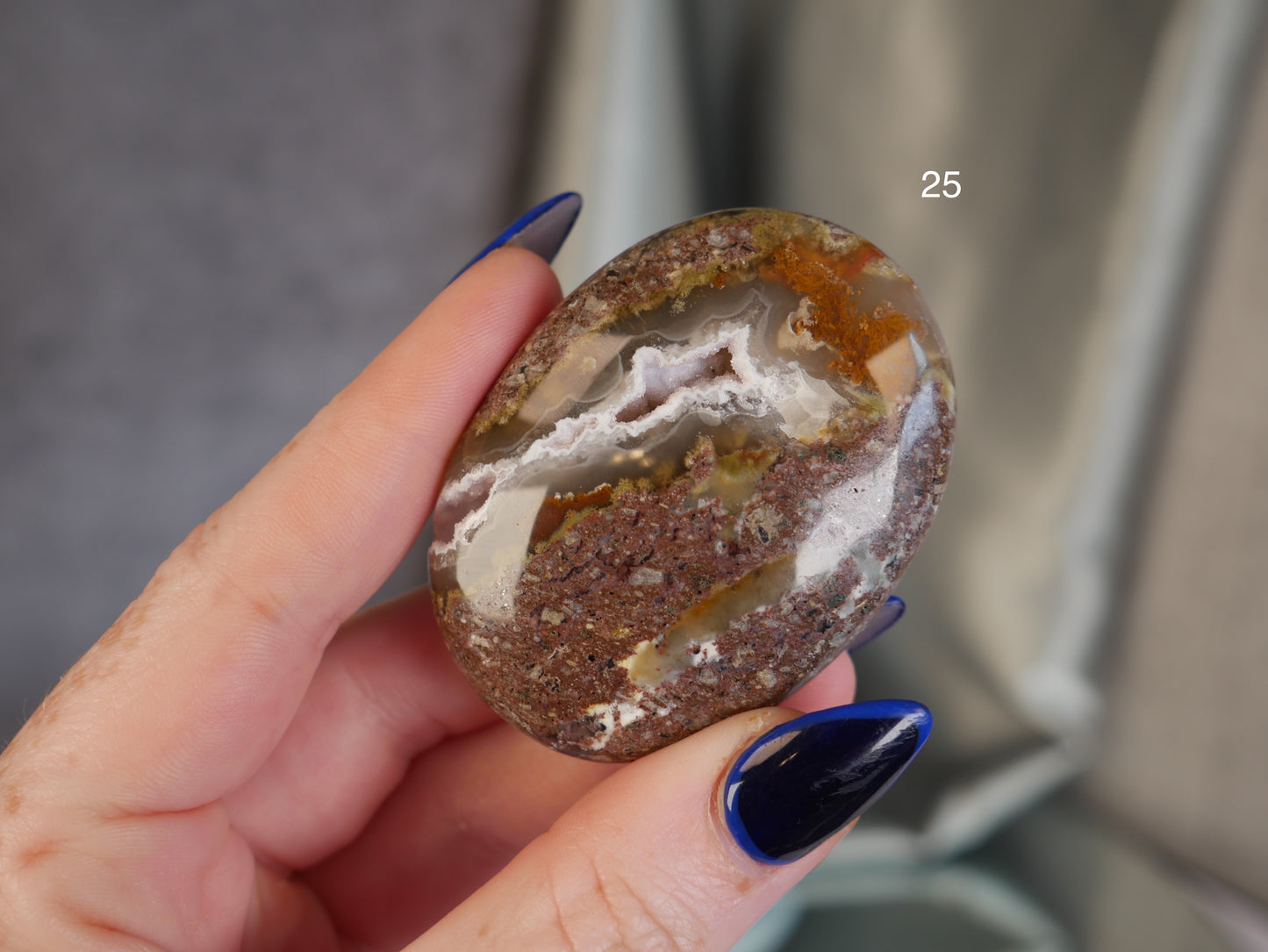 Scenic Moss Agate Palm Stone [various]