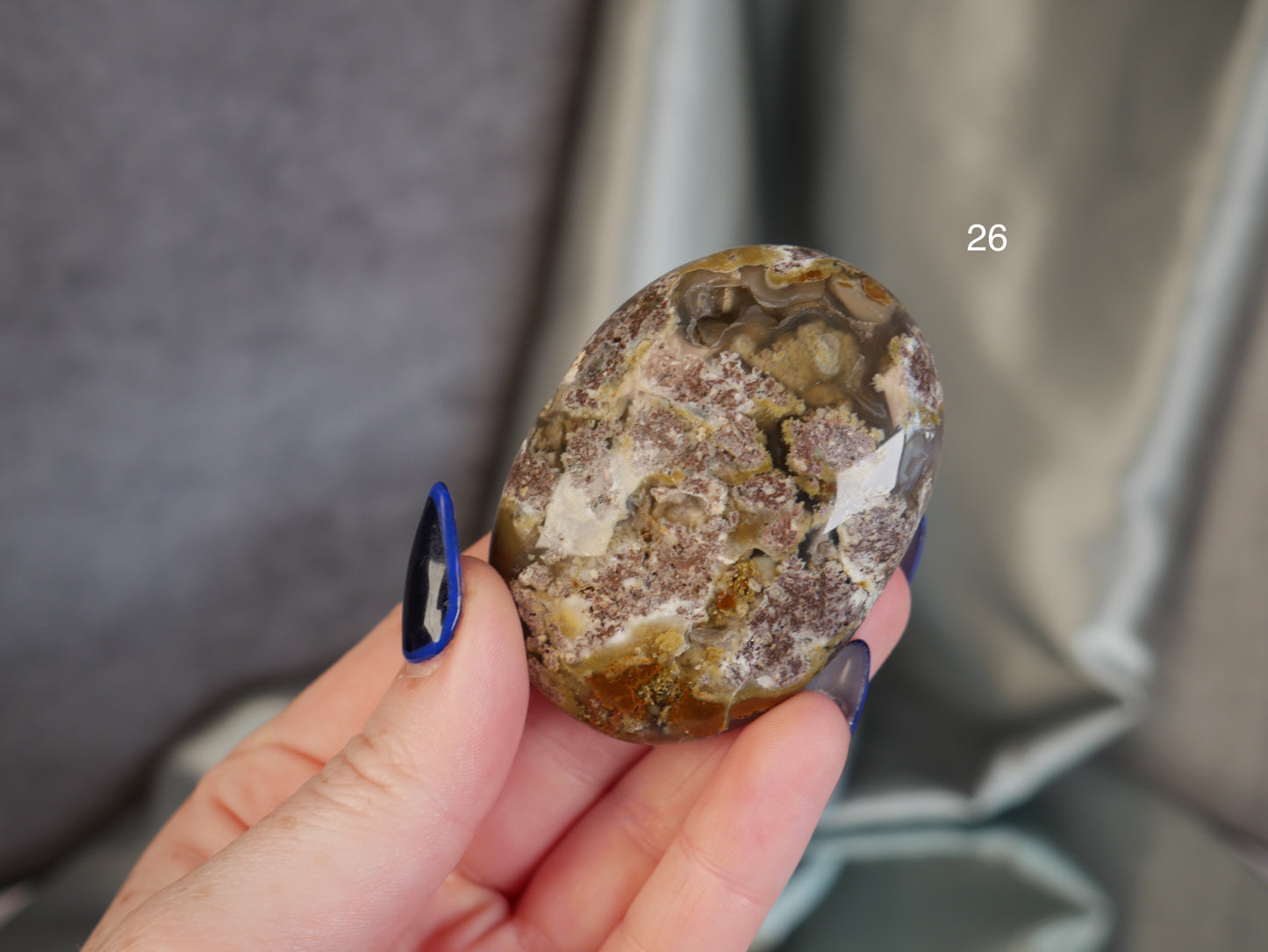 Scenic Moss Agate Palm Stone [various]