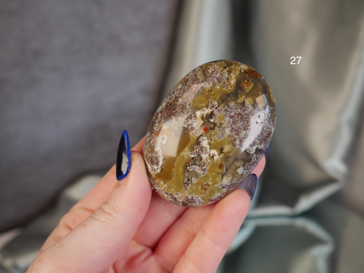 Scenic Moss Agate Palm Stone [various]