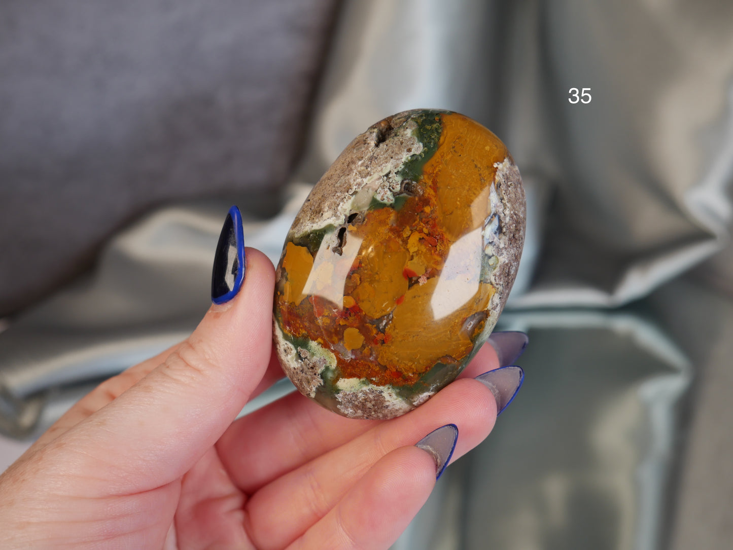Scenic Moss Agate Palm Stone [various]