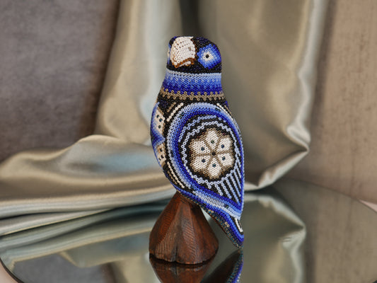 Blue Eagle - Huichol Bead Art
