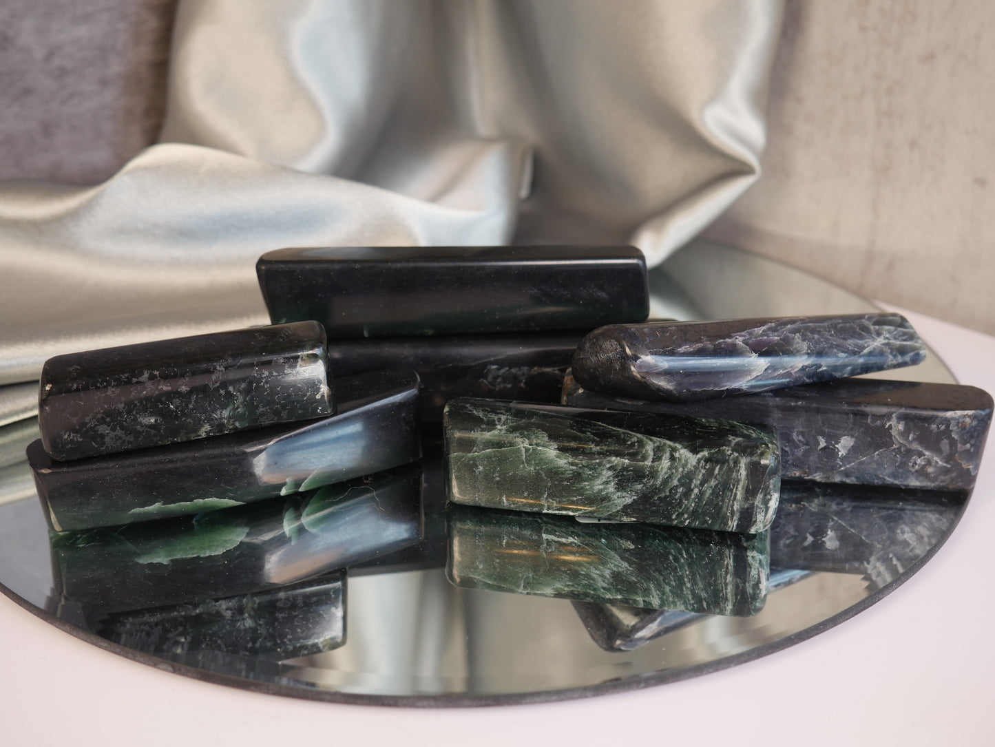 Green Kyanite & Hematite Wand [various]