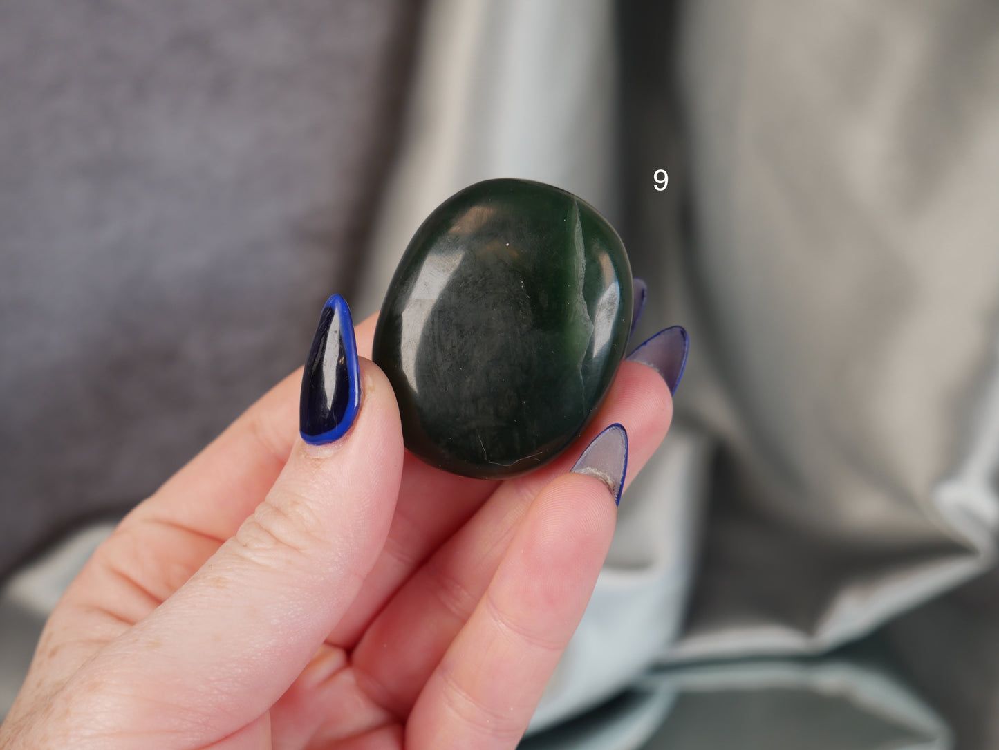 Green Kyanite & Hematite Palm Stone [various]
