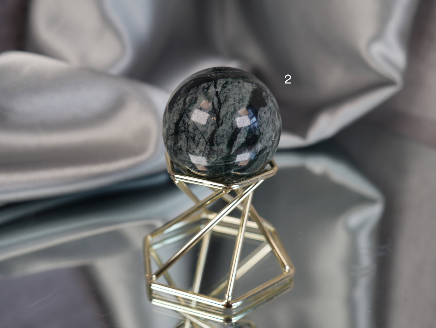 Green Kyanite & Hematite Sphere [various]