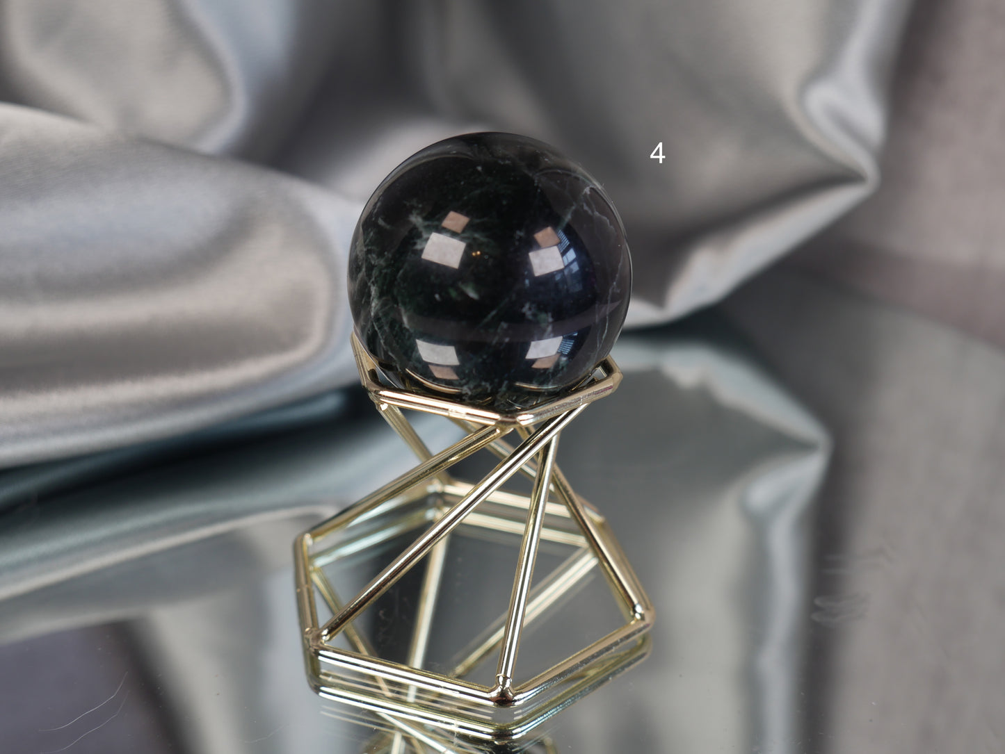 Green Kyanite & Hematite Sphere [various]