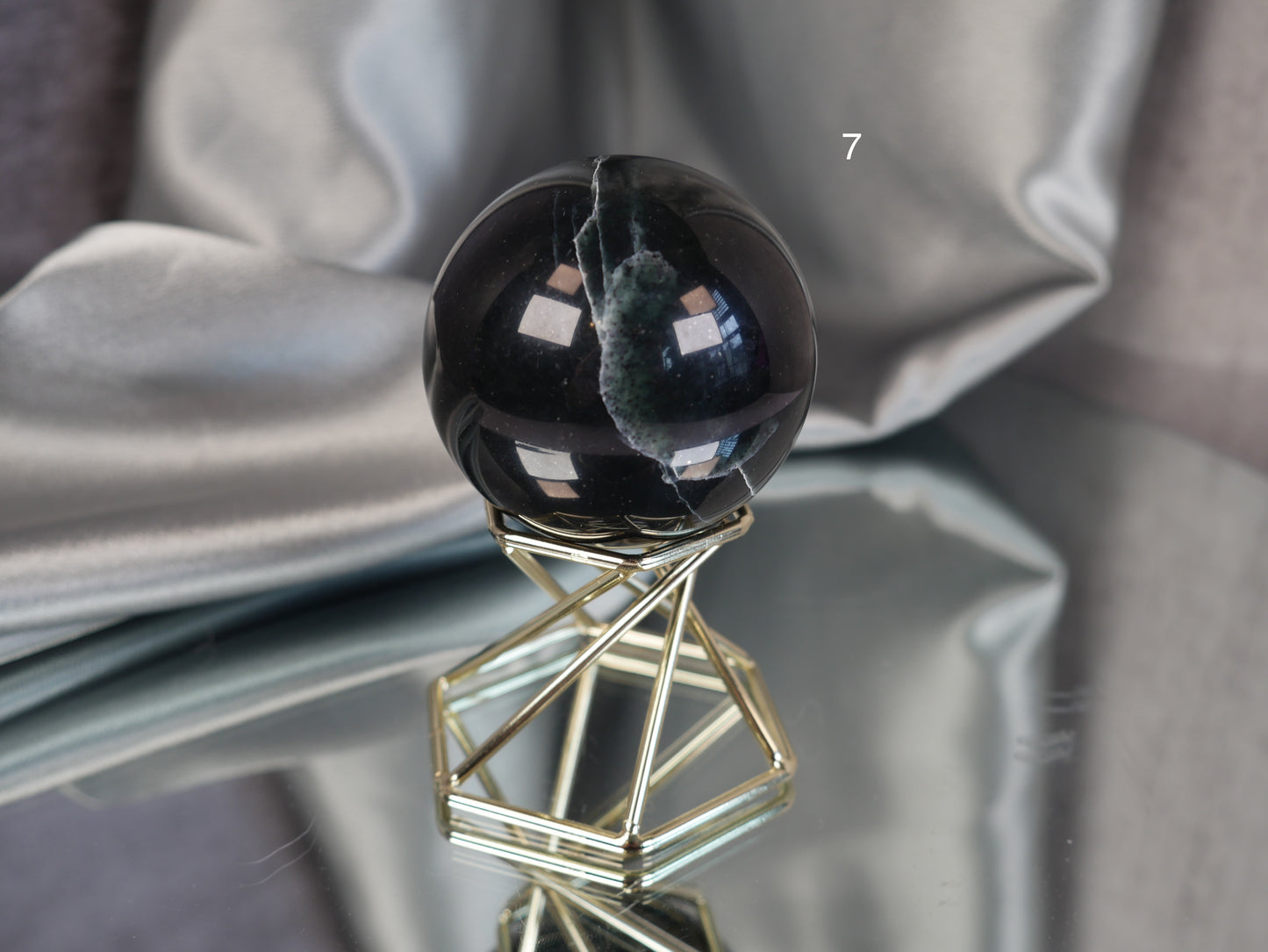Green Kyanite & Hematite Sphere [various]