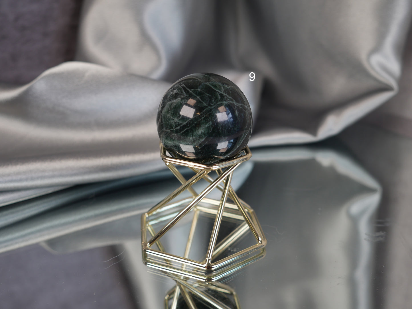 Green Kyanite & Hematite Sphere [various]