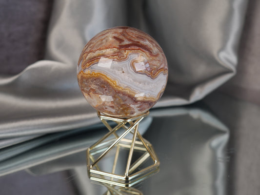 Crazy Lace Agate Sphere #10