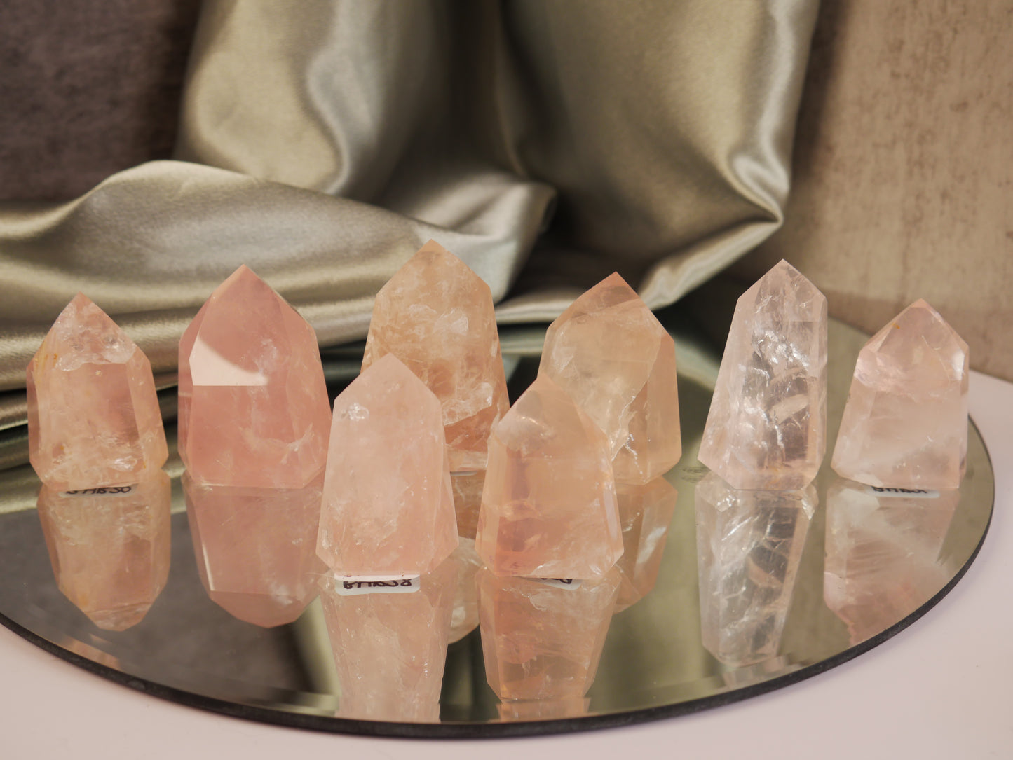 Brazilian Rose Quartz Tower [various' 20s]